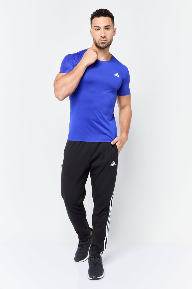 Adidas Men Slim Fit Short Sleeve Training T-Shirt, Blue - Image 2