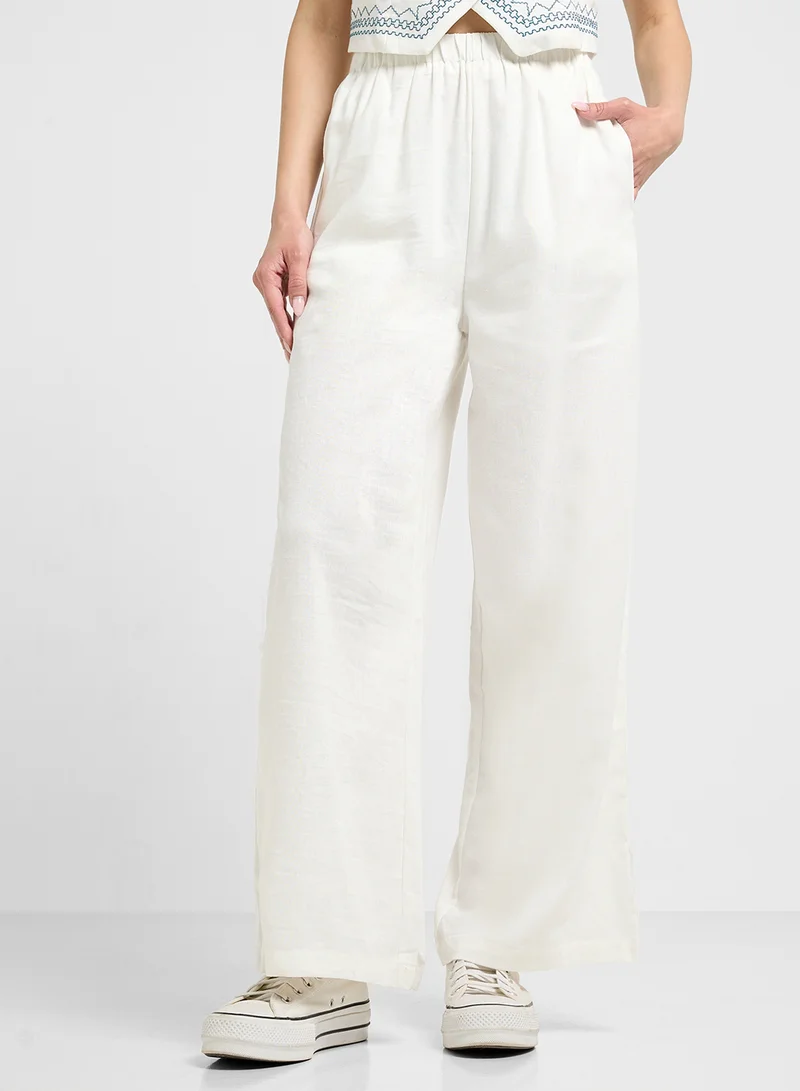 جينجر Printed Waistcoat & Straight Fit Pants Co-Ord Set