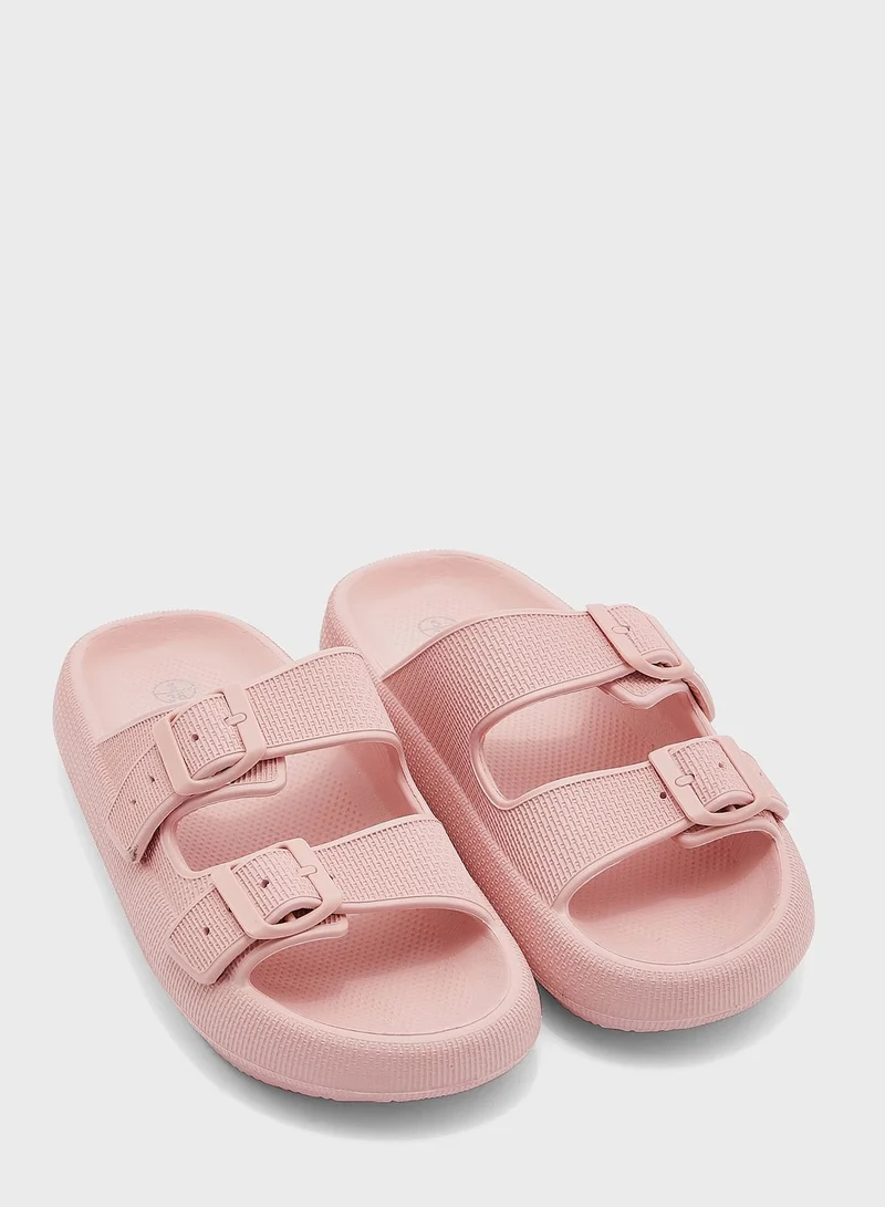 Ginger Buckle Strap Slides