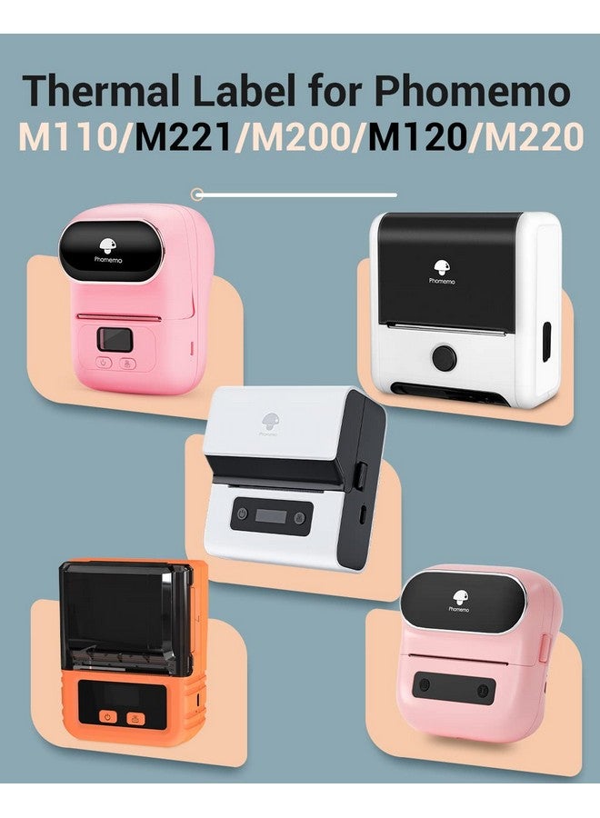 phomemo Thermal Labels Sticker Label For M110M221M220M120M200 Label Printer1.97X3.15(50X80Mm)100 Labelsroll Black On White - Image 4