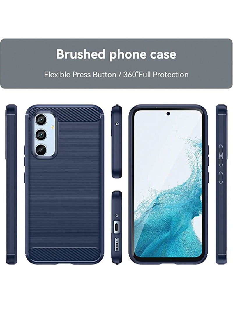 Generic - Samsung Galaxy A54 5G Case, with Tempered Glass A54 Screen Protector, Slim Soft TPU Protective A54 Protection, Rubber Bumper Cover Accessories for Samsung A54 5G 6.4inch (Blue) - Image 1