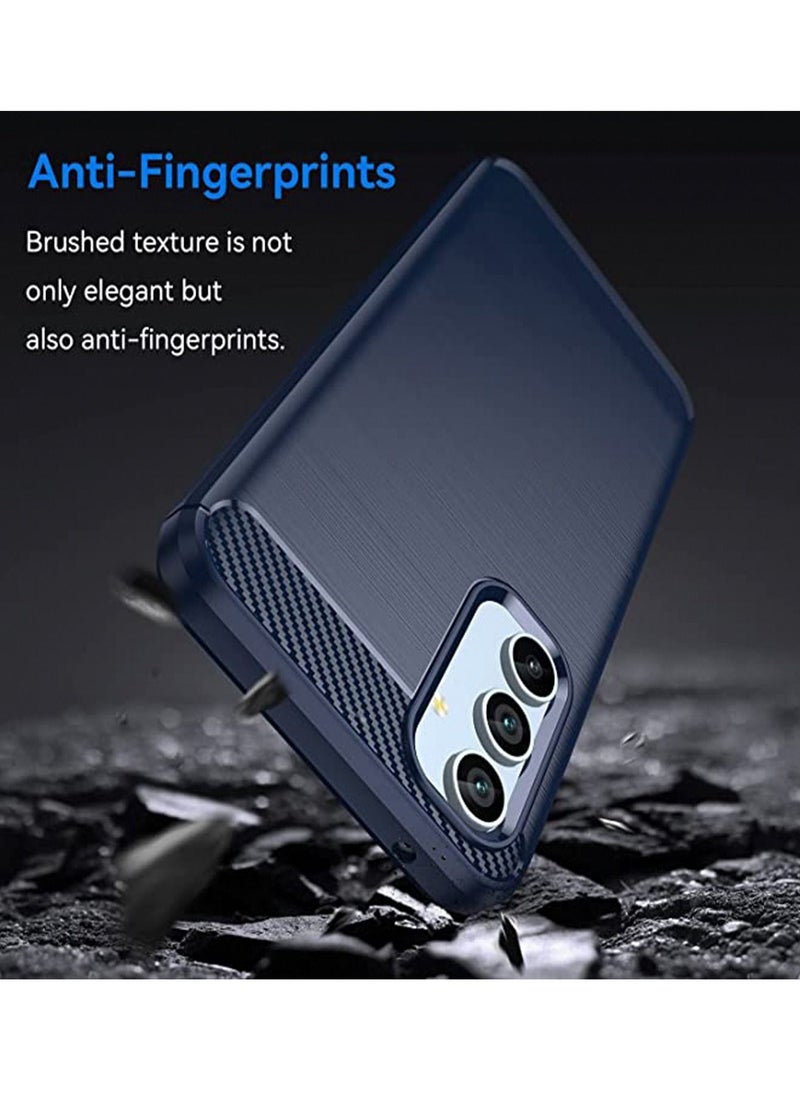 Generic - Samsung Galaxy A54 5G Case, with Tempered Glass A54 Screen Protector, Slim Soft TPU Protective A54 Protection, Rubber Bumper Cover Accessories for Samsung A54 5G 6.4inch (Blue) - Image 1