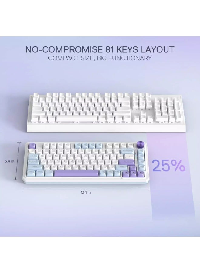 ريدراجون لوحة مفاتيح ميكانيكية للألعاب K673 UCAL MAX، لاسلكية، سلكية، مزودة بتقنية البلوتوث، RGB، مزودة بمقبض تحكم مخصص، مفتاح خطي مخصص - Image 3