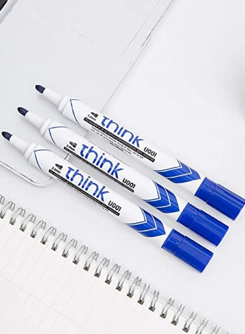 Deli Whiteboard Marker 2.0mm Blue 12 Pcs Bullet Tip - Image 4