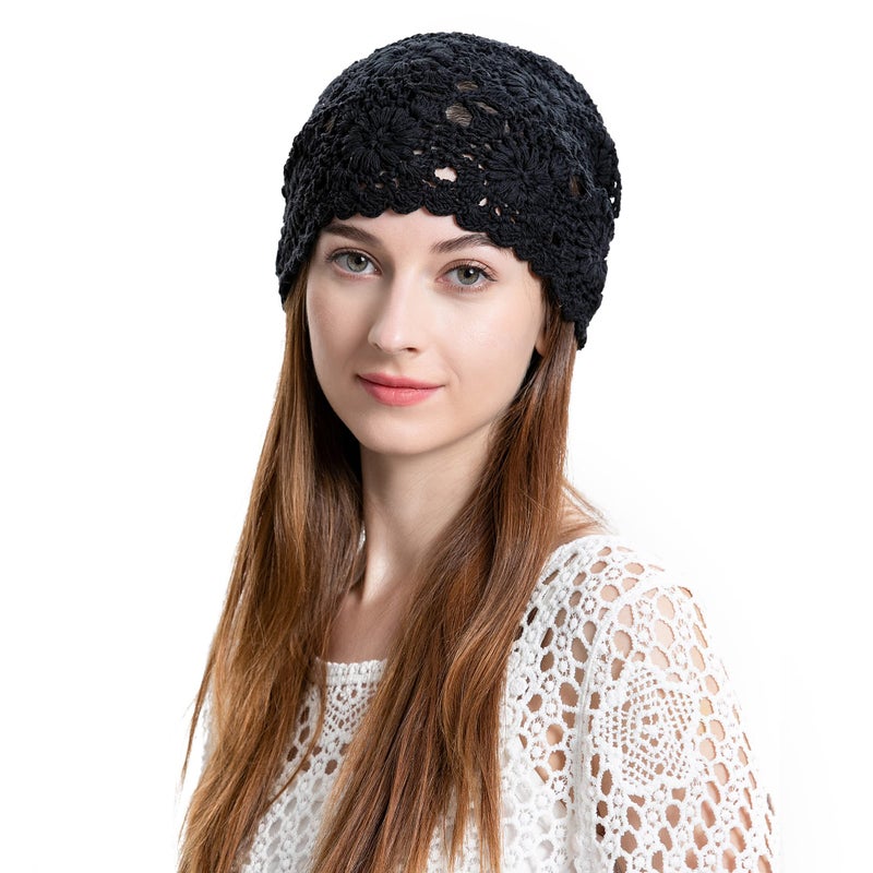 ZLYC Women's Beanie, Solid Black, one Size fits Most - Image 3