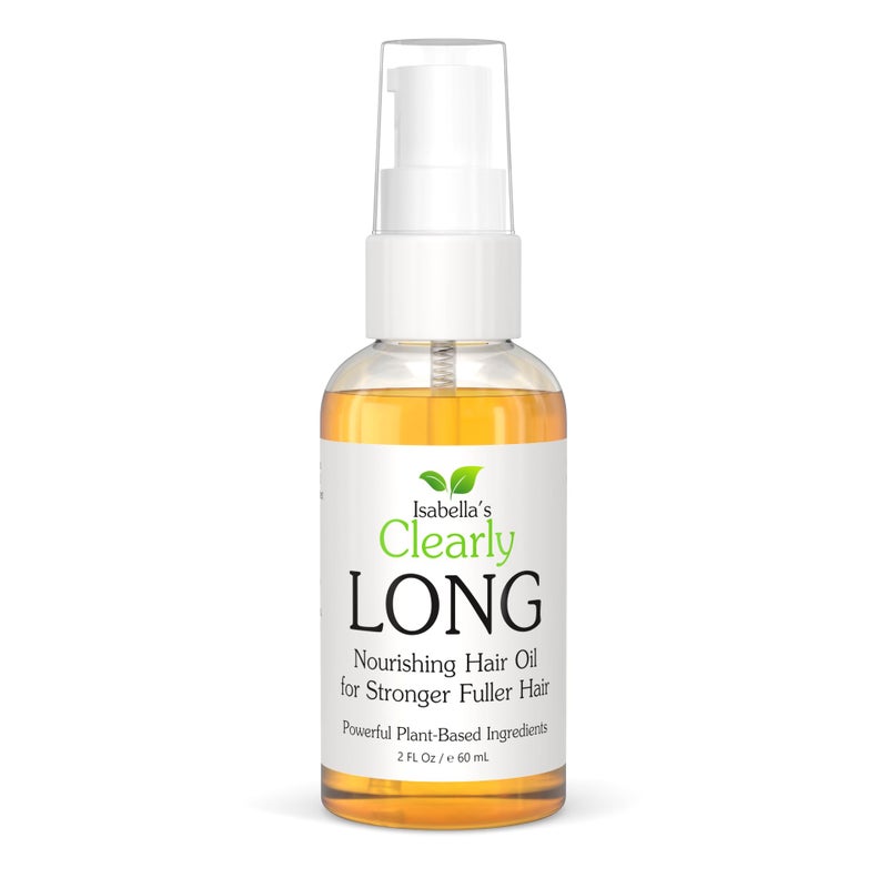 Clearly LONG 100 Natural Hair Strengthening Conditioning Leave In Treatment for Split Ends Dry Damaged Hair with Castor Jojoba Argan Oils Sulfate Free Alcohol Free 60 mL