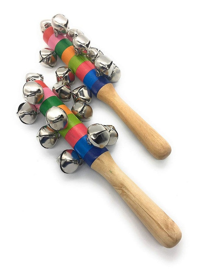Sri Balajee Bangles Beautiful Handcrafted Bell Rattle Musical Instrument Toys for Kids (Multicolour) - Set of 2 - Image 1