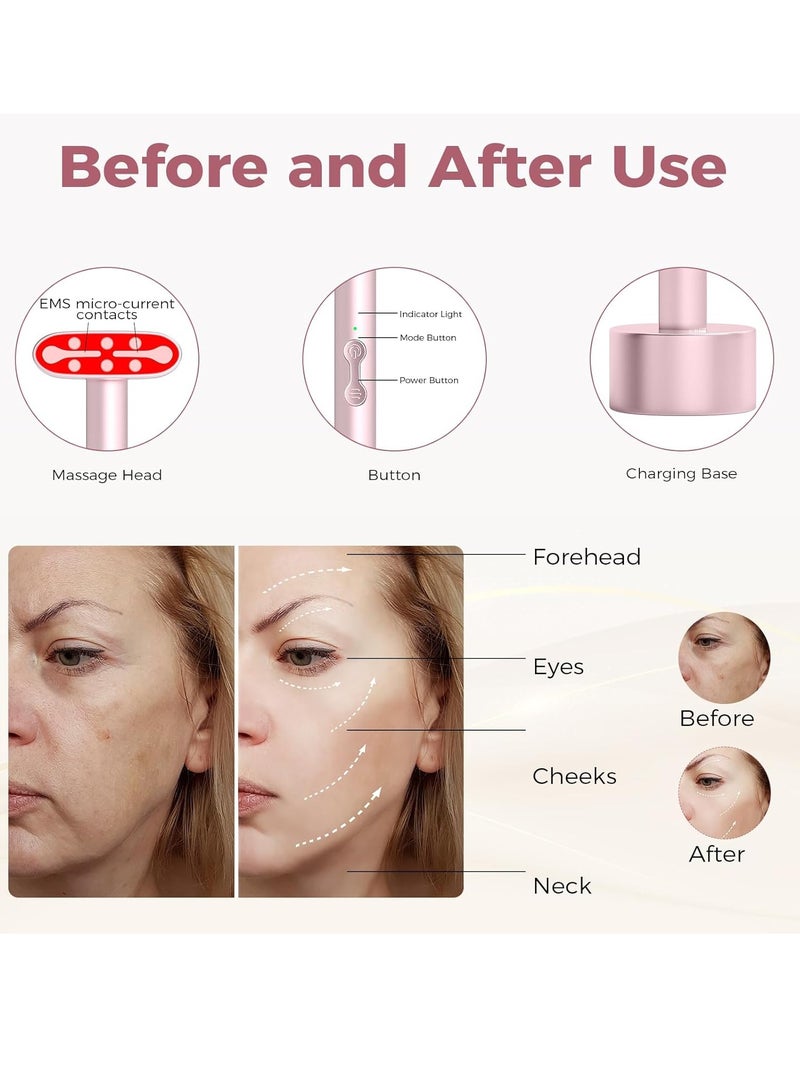 general Led Light Therapy Wand, 7 Color Face Skincare Wand with Facial Massager LED Face Skin Rejuvenation for Face,Neck,Eye Skincare Equipment Red Light Wand - Image 2