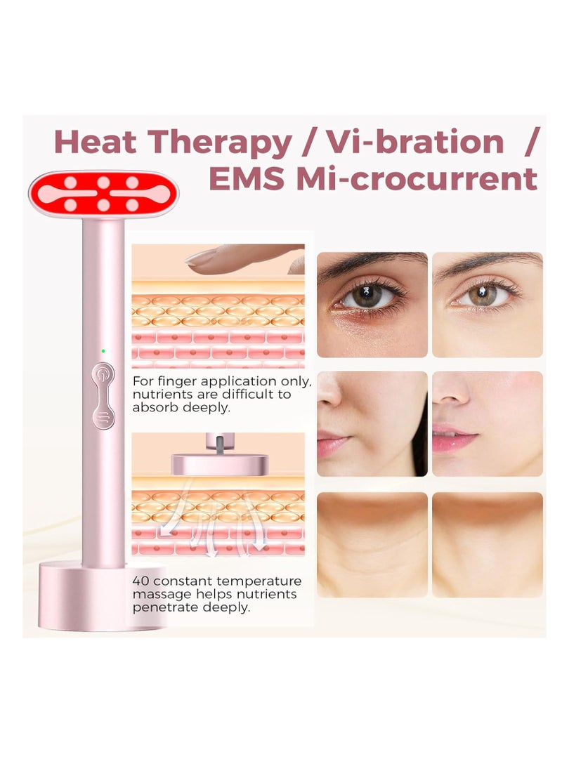 general Led Light Therapy Wand, 7 Color Face Skincare Wand with Facial Massager LED Face Skin Rejuvenation for Face,Neck,Eye Skincare Equipment Red Light Wand - Image 3