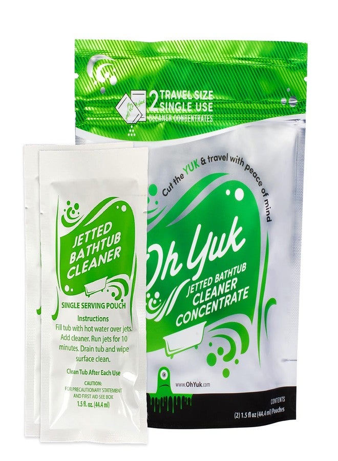 Oh Yuk Jetted Bathtub Cleaner Concentrate - 2 Single-Use Travel Pouches - Image 1