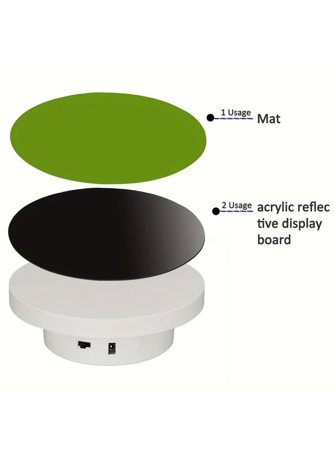 5 5 Inch Electric Rotating Display Turntable With Reflection Board And Green Background Pad - Image 5