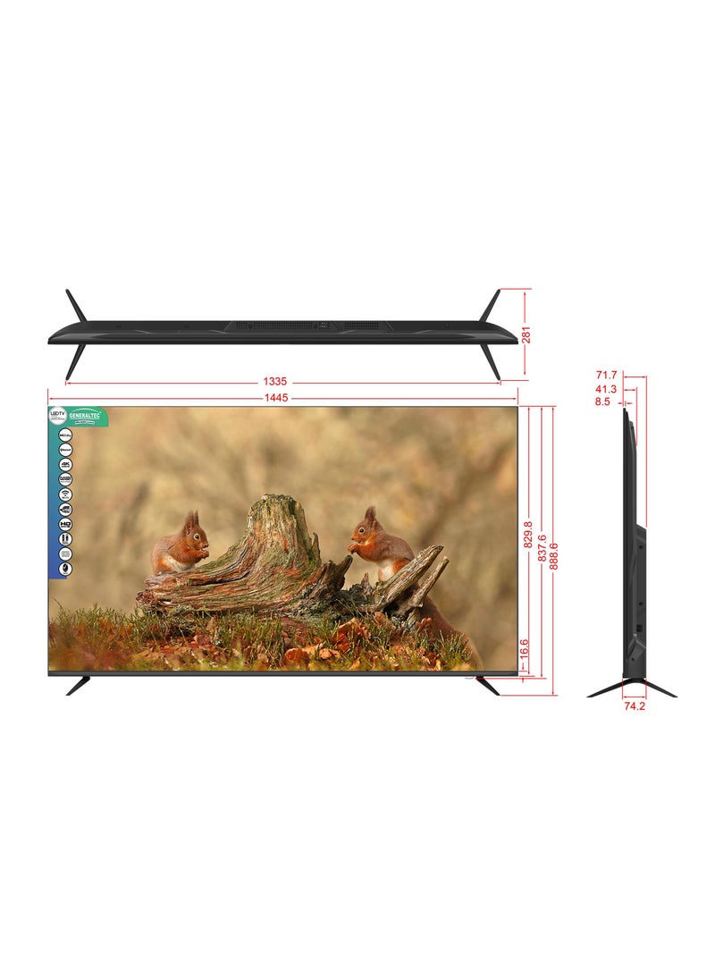 GENERALTEC - Generaltec 65 Inch Smart 4K Ultra HD LED TV with WebOS, 2 Remote controls, Magic Remote, Cinema Screen Design 4K Ultra HDR, Dolby Audio, Smart Voice Control, Apps YouTube, Netflix, Shahid - Image 1