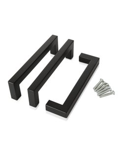Y&D 3Pack Black Square Cabinet Pull 5In Drawer Handle Stainless Steel Modern Hardware for Kitchen and Bathroom Cupboard Dresser Pulls  - Image 1