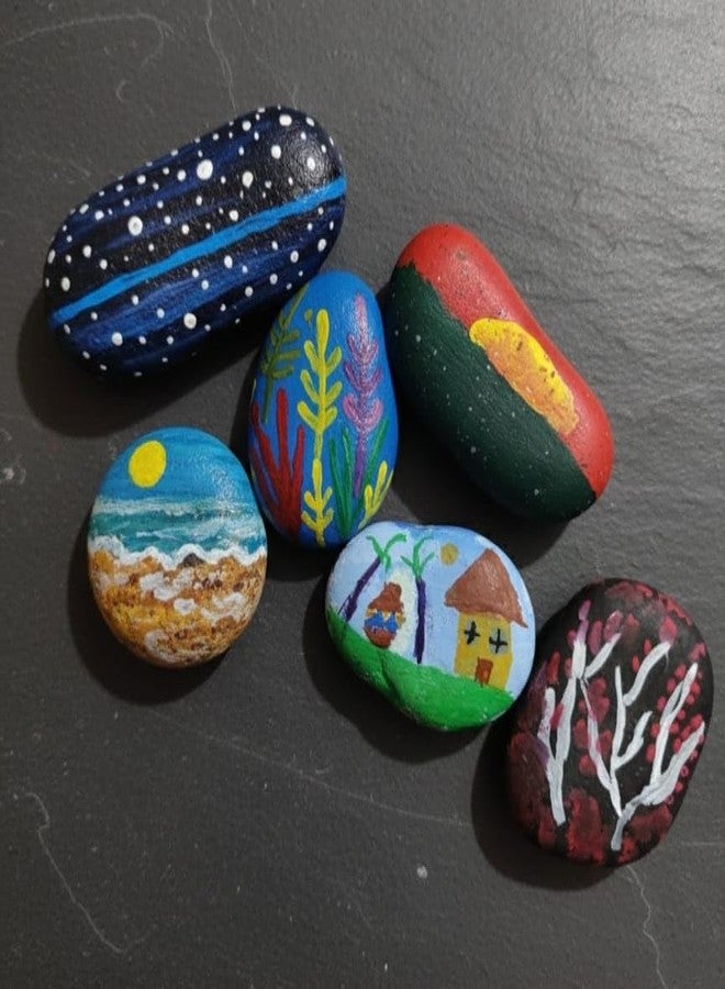 Wowtag Natural Stones Large(Pack of 10) 5-7 CM, Aquarium Rocks, Rock Painting, Craft Work, Home Decor, Non Polished, Decor Stones - Image 3