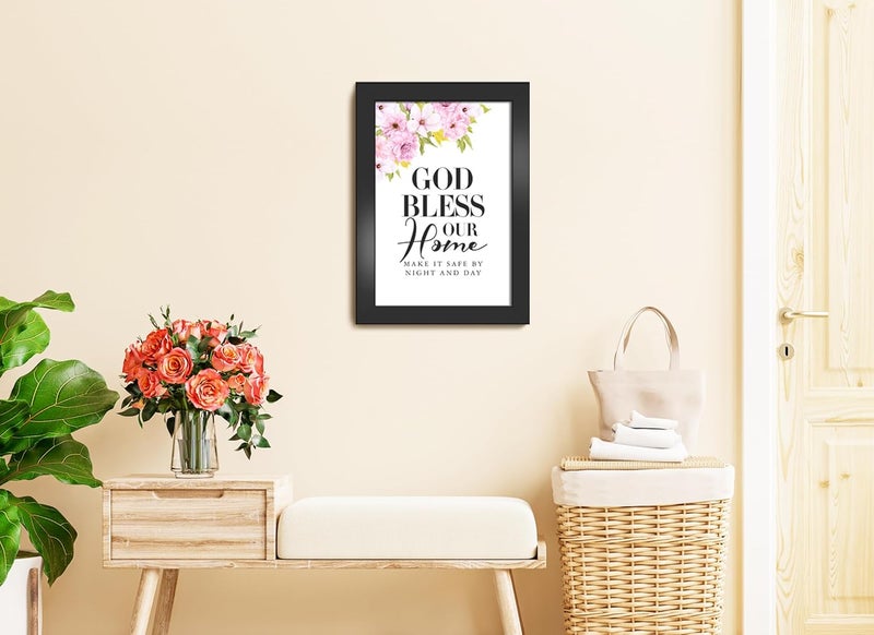Elben Creatives God bless our home Make it safe by night and day Photo FrameChristian Home Decor - Image 4