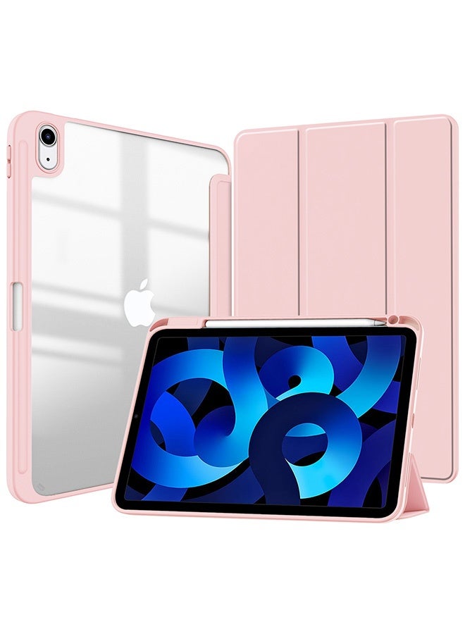 غنافوتو حافظة لأجهزة iPad (A16) 11 بوصة 2025 11 بوصة / iPad 10.9 بوصة 2022 غلاف خلفي شفاف وشفاف مع حامل قلم رصاص، حامل ثلاثي الطيات، إيقاظ تلقائي أثناء النوم - Image 1