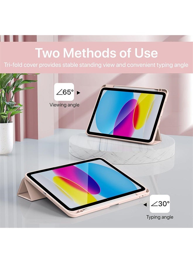 غنافوتو حافظة لأجهزة iPad (A16) 11 بوصة 2025 11 بوصة / iPad 10.9 بوصة 2022 غلاف خلفي شفاف وشفاف مع حامل قلم رصاص، حامل ثلاثي الطيات، إيقاظ تلقائي أثناء النوم - Image 5