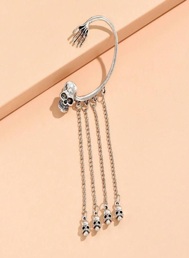SALTY Pack of 2 Bone-Chic Skull Cuff (1 side) for Women | Stylish Fashion Jewellery | Accessories for Girls | Minimal Jewelry | Ideal for Gifting | Marriage, Birthday | Gift for Valentine Day - Image 2