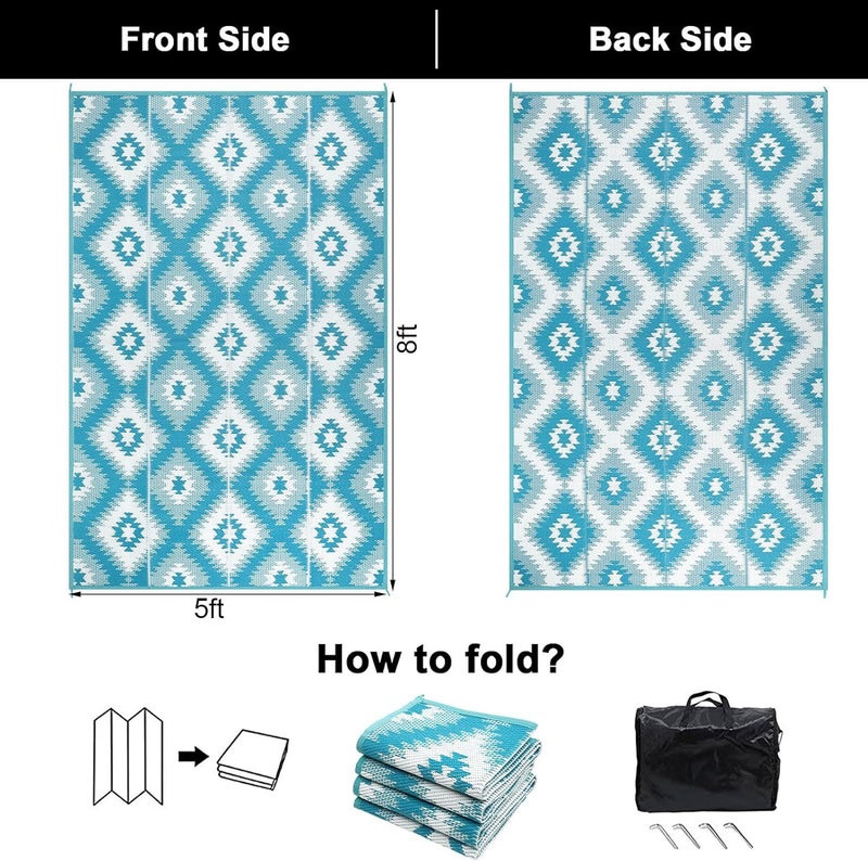 Huayang Camping Gear RV Floor Mat, PP Tube Woven Garden Mat, Anti-Aging & Moisture-Proof, Customizable for Outdoor Courtyard Lawns - Image 5