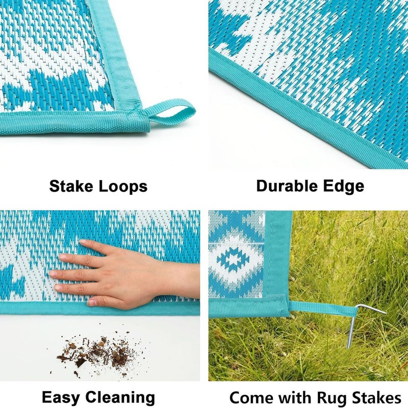 Huayang Camping Gear RV Floor Mat, PP Tube Woven Garden Mat, Anti-Aging & Moisture-Proof, Customizable for Outdoor Courtyard Lawns - Image 4