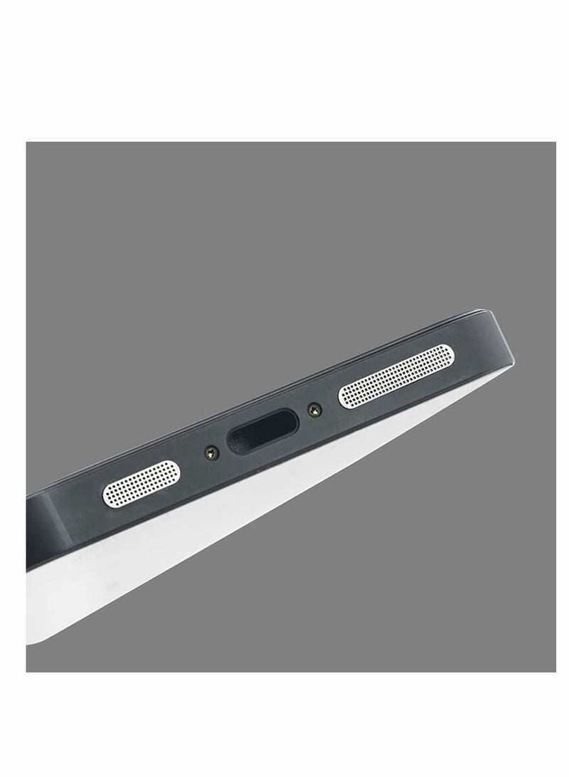 واي آند دي ملصق لاصق شبكي مضاد للغبار ومضاد متوافق مع معدني مقاوم (8 عبوات) لهاتف iPhone 13/12/12 Pro Max (2pack) (فضي) - Image 2