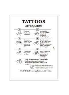 Dopetattoo 6 Sheets Temporary Tattoos Mechanic Punk Clockwork Butterflies Wildflowers Temporary tattoo Neck Arm Chest for Women Men Adults  - Image 2