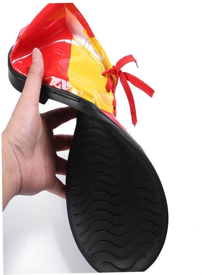 Excefore أحذية مهرج كبيرة إكسيفور، أحذية مهرج ملونة، أحذية مضحكة لملابس الدمى في السيرك، أحذية دائرية للبالغين من الجنسين لزينة الحفلات والكوسبلاي - Image 5