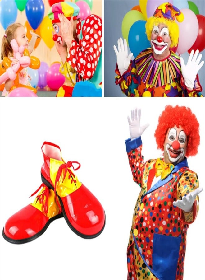 Excefore أحذية مهرج كبيرة إكسيفور، أحذية مهرج ملونة، أحذية مضحكة لملابس الدمى في السيرك، أحذية دائرية للبالغين من الجنسين لزينة الحفلات والكوسبلاي - Image 3