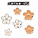 ORIESSE 6pcs Daisy Flower Air Vent Clips Car Air Fresheners White Orange Cute Daisy Car Decor Girly Car Accessories for Women Sparkle 33cm3cm25cm Flower Car Vent Clips Refillable Car Diffuser - Image 2