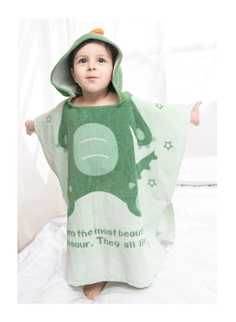 Y&D Kids Hooded Beach Bath Towel Poncho, Poncho Towel, for Pool Beach, Swim Coverup Cape, Cartoon Animal Pattern Cotton Baby and - Image 3