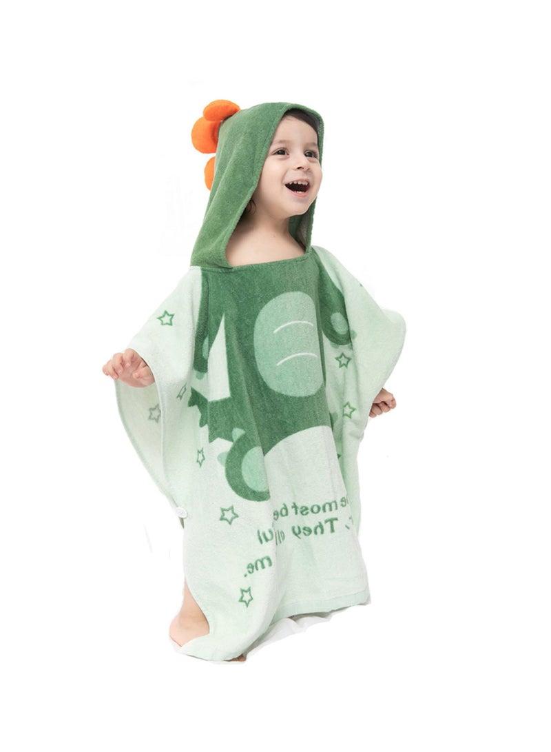 Y&D Kids Hooded Beach Bath Towel Poncho, Poncho Towel, for Pool Beach, Swim Coverup Cape, Cartoon Animal Pattern Cotton Baby and - Image 1