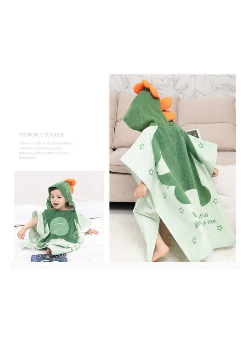 Y&D Kids Hooded Beach Bath Towel Poncho, Poncho Towel, for Pool Beach, Swim Coverup Cape, Cartoon Animal Pattern Cotton Baby and - Image 5