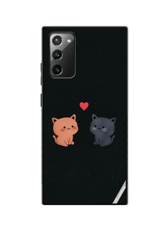 VR CREATIVE Protective Case Cover For Samsung Galaxy Note20 5G Cats Design Multicolour - Image 1