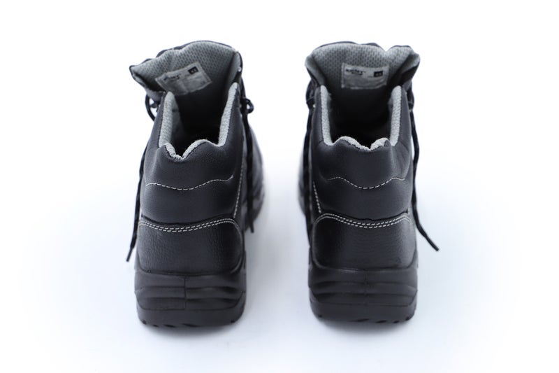 Komy Worker Shoes High Ankle Metalic Safety Shoes S1P SRC with Antistatic PU Sole, Steel Toe Cap, Steel Midplate,  Breathable & Abrasion Resistant Mesh Lining & Cow Split Leather  - Model No: KMS28H - Image 2