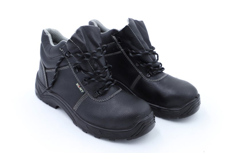 Komy Worker Shoes High Ankle Metalic Safety Shoes S1P SRC with Antistatic PU Sole, Steel Toe Cap, Steel Midplate,  Breathable & Abrasion Resistant Mesh Lining & Cow Split Leather  - Model No: KMS28H - Image 5