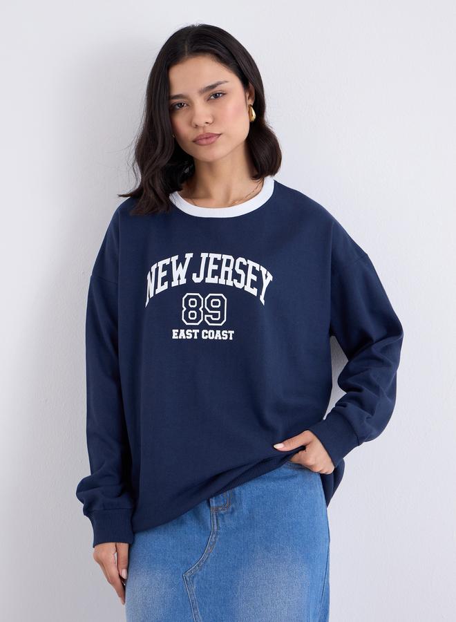 ستايلي سويت شيرت مُطبع بنسيج جيرسي - Image 3