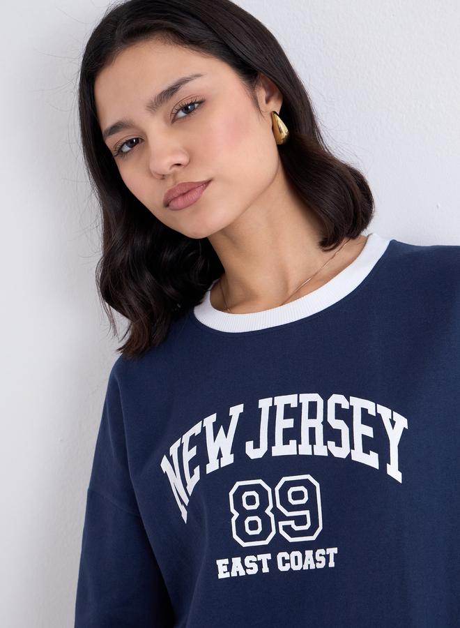 ستايلي سويت شيرت مُطبع بنسيج جيرسي - Image 4