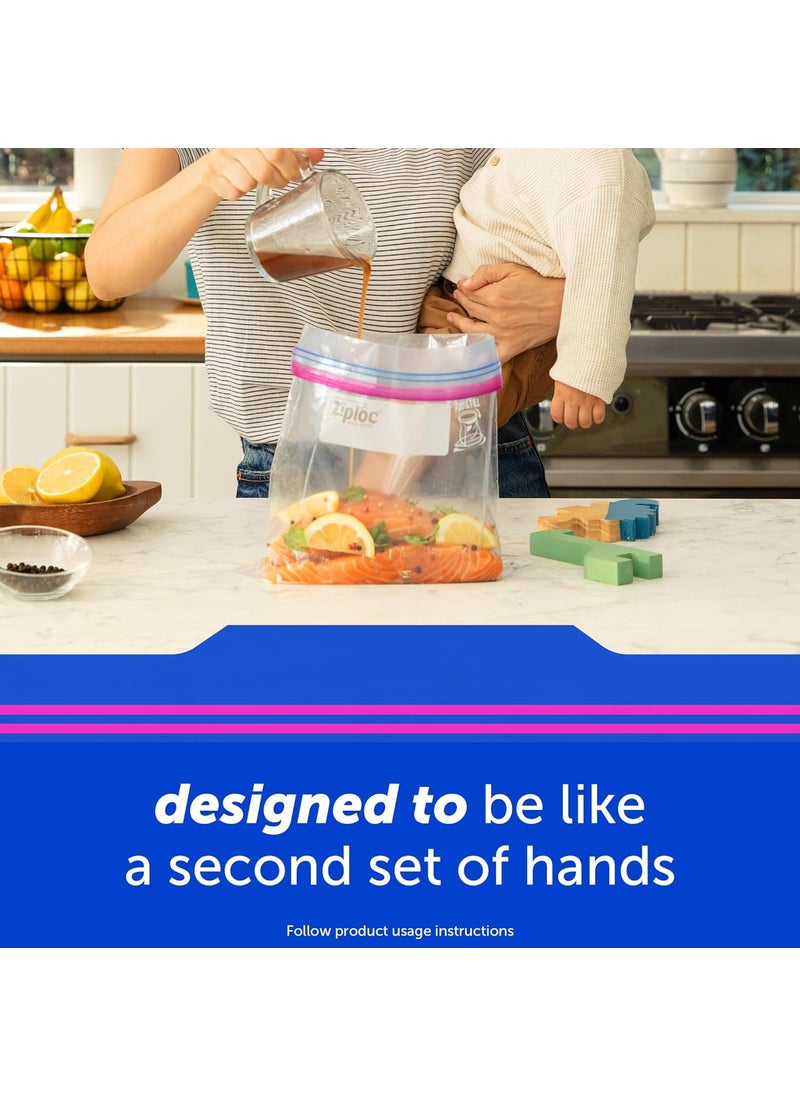 Ziploc Ziploc Quart Food Storage Bags, Grip 'n Seal Technology for Easier Grip, Open, and Close, 100 Count  - Image 3