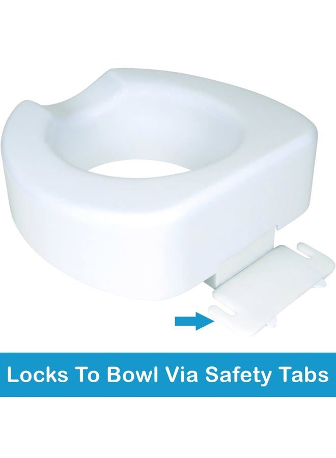 careX Health Brands Fgb32000 4" Quick-Lock Raised Toilet Seat - Image 2
