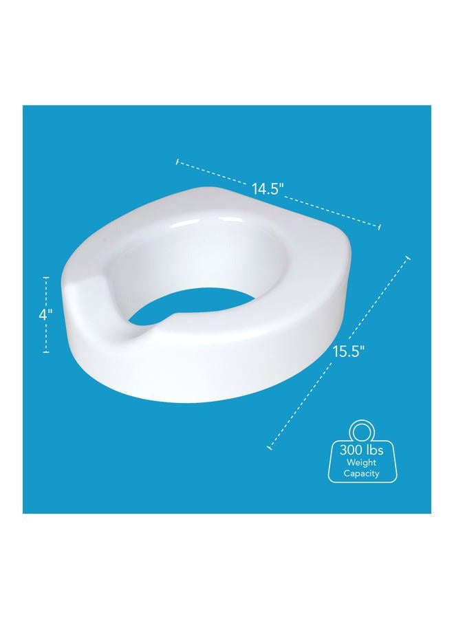 careX Health Brands Fgb32000 4" Quick-Lock Raised Toilet Seat - Image 3