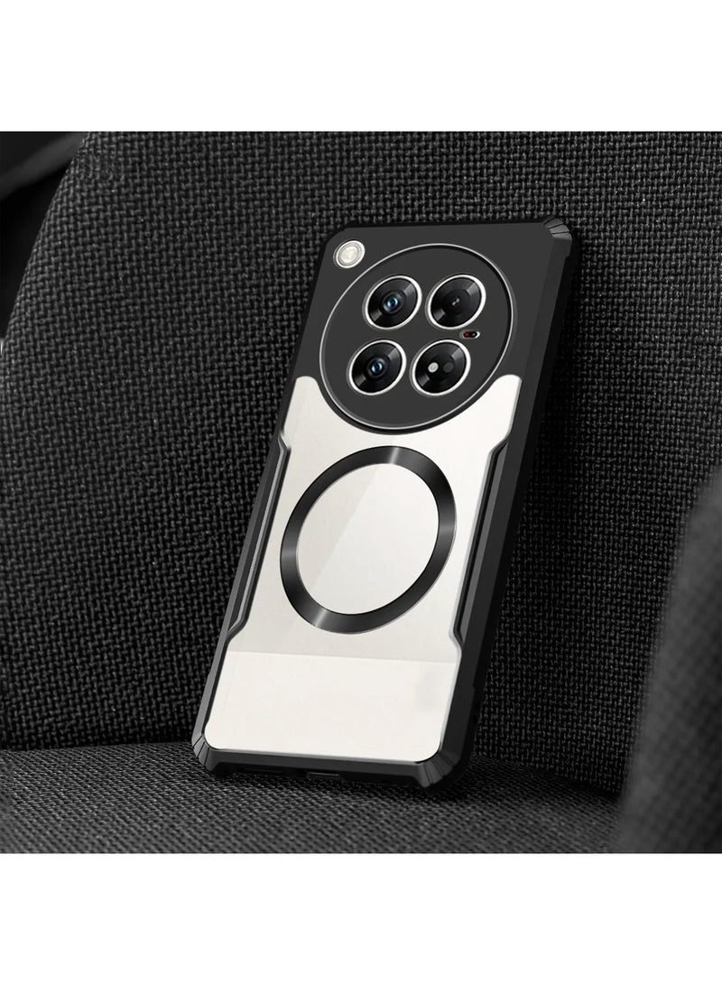 Techie غطاء إنفينكس زيرو 40 5G - غطاء بامبر TPU مع حماية الكاميرا ضد الاصفرار خلفية شفافة مضادة للصدمات زوايا وسادة هوائية وحلقة معدنية مغناطيسية دعم - أسود شفاف - Image 2