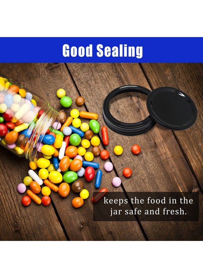 BENLIUDH Canning Lids and Rings, 2 3/4 Inches Reusable Mason Jar Lids Regular Mouth Compatible with Ball or Kerr Jars Set of 10 (10 Lids+10 Rings,Black)  - Image 5