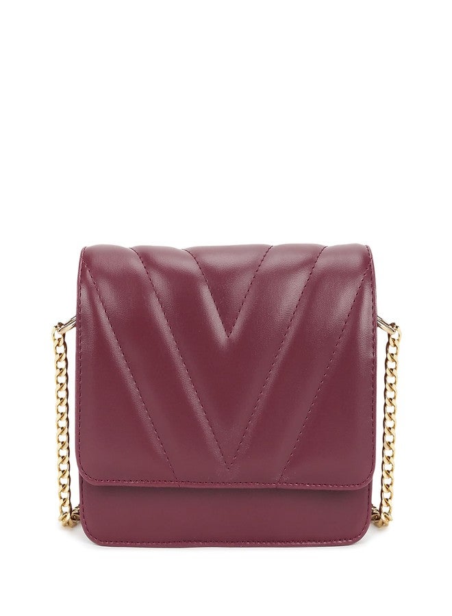 Fastrack Pop Sling | Faux-Leather Women’s Handbag | Hardware with Chain Strap, Magnetic Closure & Smart Organised Compartment - Image 1