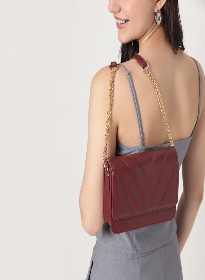 Fastrack Pop Sling | Faux-Leather Women’s Handbag | Hardware with Chain Strap, Magnetic Closure & Smart Organised Compartment - Image 2
