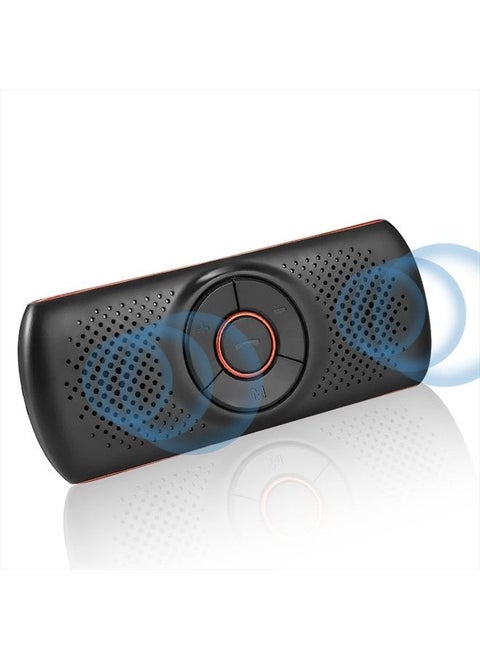 Bluetooth Car Speaker for Cell Phone, Handsfree Bluetooth Car Kit with Visor Clip, in Car Speakerphone Support Siri and Voice Assistant Voice Guidance, 20 Hours Music Play, Support TF Card