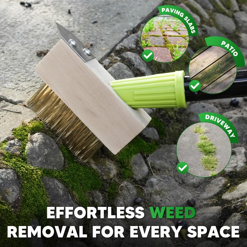 Sbestily Patio Weed Remover Tool Long Handle Wire Brush Scraper for Paving - Image 5