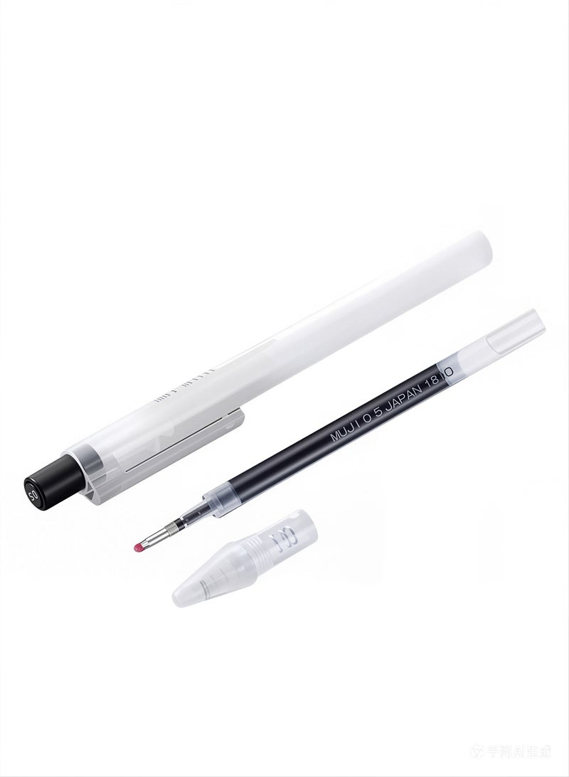 موجي 10 Pack 0.5mm Black Gel Pens, Smooth Writing Retractable Fine Point Pens, Quick Dry Ink, No Smudge, Office School Exam Ballpoint Pens - Image 2