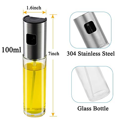 ZEREOOY Oil Sprayer for Cooking Olive Oil Sprayer Mister for Air Fryer Vegetable Vinegar Oil Portable Mini Kitchen Gadgets for Baking,Salad,Grilling,BBQ,Roasting(1 Pack) - Image 3