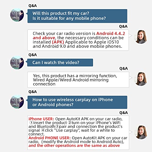 Carlinkit Wireless CarPlay USB Adapter Only Compatible with Android car radios only for Android Version 442 or Above APK Must be Successfully Installed Before use ModelCPC200CCPA - Image 3