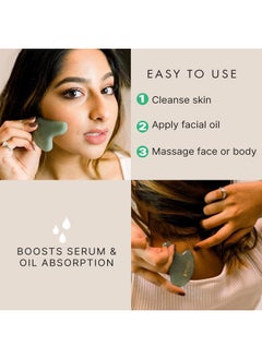Beauty by Earth Jade Gua Sha - Smoothes Fine Lines & Wrinkles, Face Sculpting Tool for Face Massage, Jaw Massager, Facial Massage Tools, Small Gifts for for Women and Teenage Girls  - Image 5